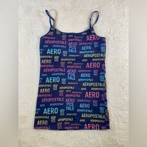 Aeropostale Cami Woman’s /Jr Size M Y2K Style Spell out All Over Print Shelf Bra